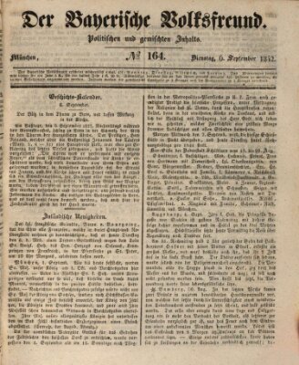 Der bayerische Volksfreund Dienstag 6. September 1842