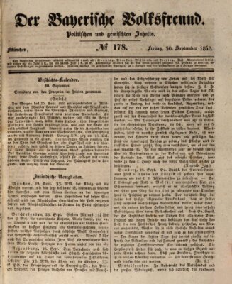 Der bayerische Volksfreund Freitag 30. September 1842