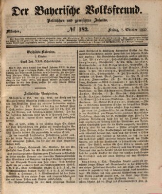 Der bayerische Volksfreund Freitag 7. Oktober 1842