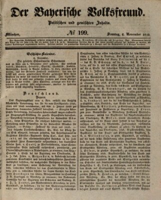 Der bayerische Volksfreund Sonntag 6. November 1842