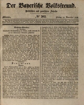 Der bayerische Volksfreund Freitag 11. November 1842