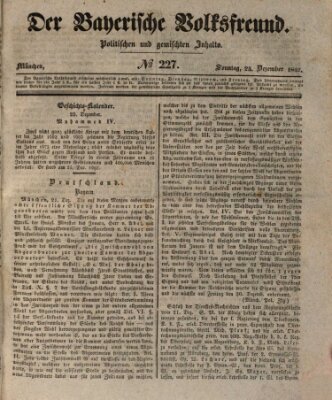 Der bayerische Volksfreund Sonntag 25. Dezember 1842