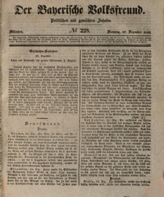 Der bayerische Volksfreund Dienstag 27. Dezember 1842