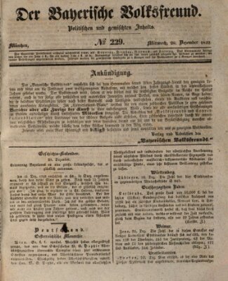 Der bayerische Volksfreund Mittwoch 28. Dezember 1842