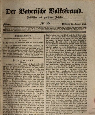 Der bayerische Volksfreund Mittwoch 25. Januar 1843