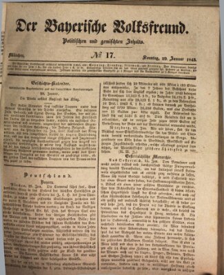 Der bayerische Volksfreund Sonntag 29. Januar 1843