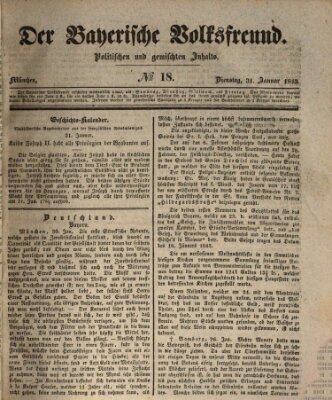 Der bayerische Volksfreund Dienstag 31. Januar 1843