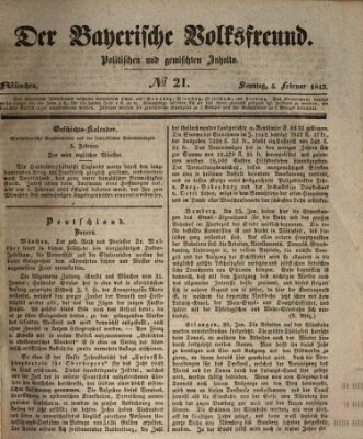 Der bayerische Volksfreund Sonntag 5. Februar 1843