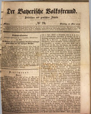 Der bayerische Volksfreund Dienstag 16. Mai 1843