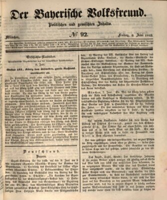 Der bayerische Volksfreund Freitag 9. Juni 1843