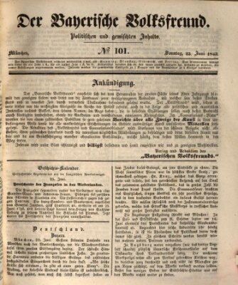 Der bayerische Volksfreund Sonntag 25. Juni 1843