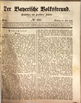 Der bayerische Volksfreund Sonntag 30. Juli 1843