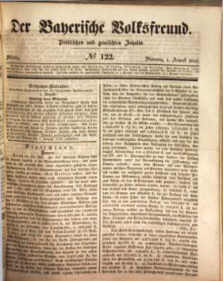 Der bayerische Volksfreund Dienstag 1. August 1843