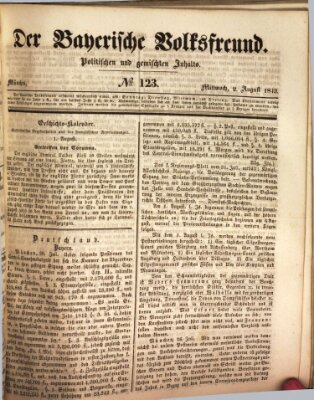 Der bayerische Volksfreund Mittwoch 2. August 1843