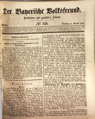 Der bayerische Volksfreund Sonntag 6. August 1843