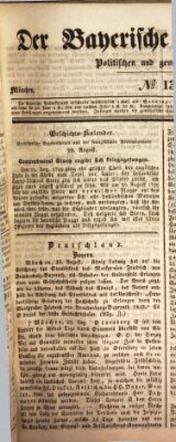 Der bayerische Volksfreund Dienstag 29. August 1843