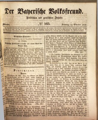 Der bayerische Volksfreund Sonntag 15. Oktober 1843