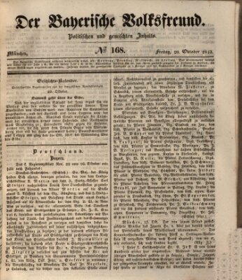 Der bayerische Volksfreund Freitag 20. Oktober 1843