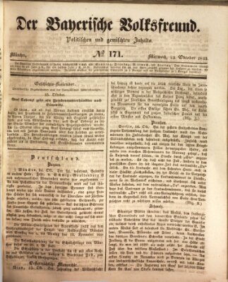 Der bayerische Volksfreund Mittwoch 25. Oktober 1843