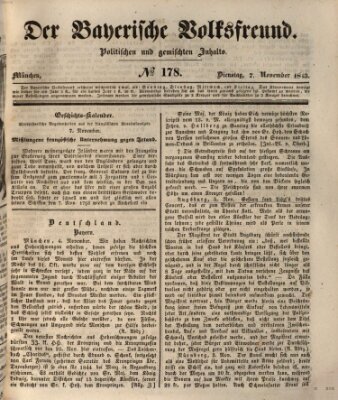 Der bayerische Volksfreund Dienstag 7. November 1843