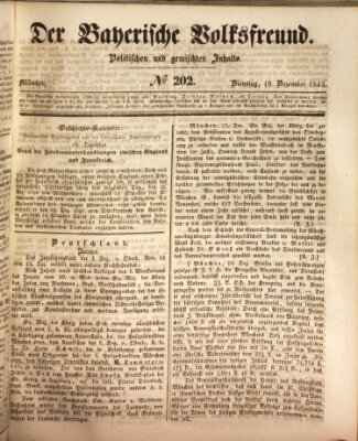 Der bayerische Volksfreund Dienstag 19. Dezember 1843