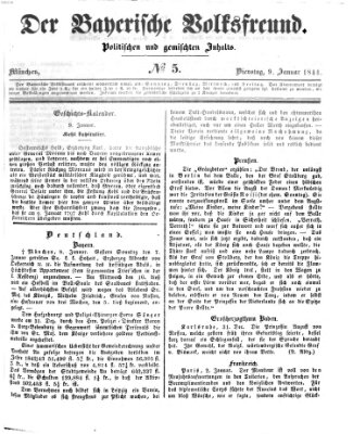 Der bayerische Volksfreund Dienstag 9. Januar 1844