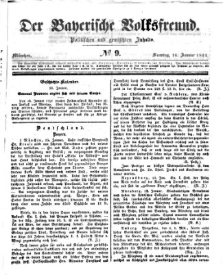 Der bayerische Volksfreund Dienstag 16. Januar 1844