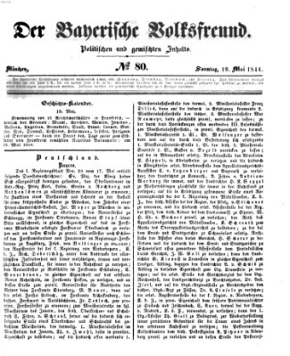 Der bayerische Volksfreund Sonntag 19. Mai 1844