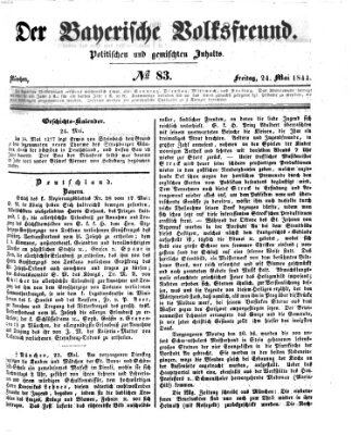 Der bayerische Volksfreund Freitag 24. Mai 1844