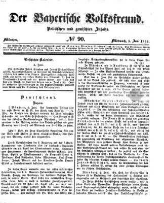 Der bayerische Volksfreund Mittwoch 5. Juni 1844