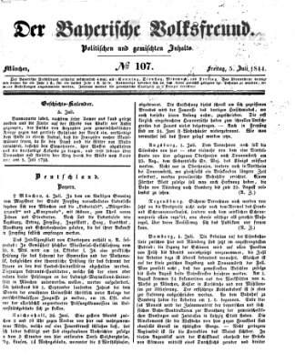 Der bayerische Volksfreund Freitag 5. Juli 1844