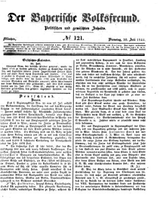 Der bayerische Volksfreund Dienstag 30. Juli 1844