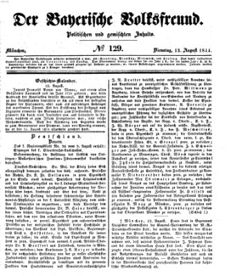 Der bayerische Volksfreund Dienstag 13. August 1844