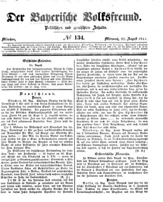 Der bayerische Volksfreund Mittwoch 21. August 1844