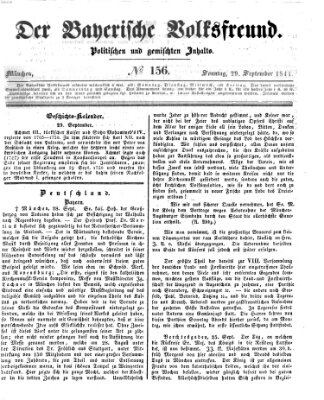 Der bayerische Volksfreund Sonntag 29. September 1844