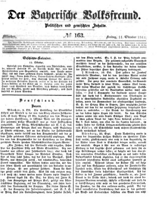 Der bayerische Volksfreund Freitag 11. Oktober 1844