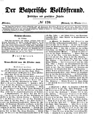 Der bayerische Volksfreund Mittwoch 23. Oktober 1844