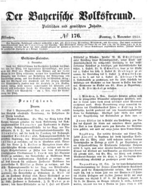 Der bayerische Volksfreund Sonntag 3. November 1844