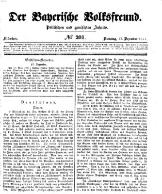 Der bayerische Volksfreund Dienstag 17. Dezember 1844