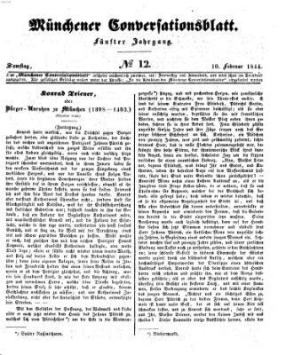 Der bayerische Volksfreund Samstag 10. Februar 1844