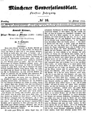 Der bayerische Volksfreund Freitag 23. Februar 1844