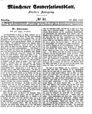 Der bayerische Volksfreund Donnerstag 27. Juni 1844