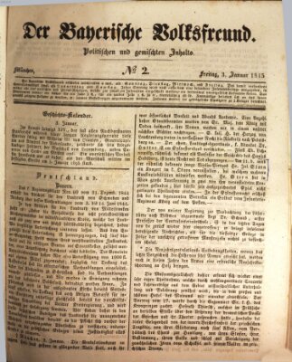 Der bayerische Volksfreund Freitag 3. Januar 1845