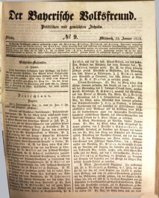 Der bayerische Volksfreund Mittwoch 15. Januar 1845