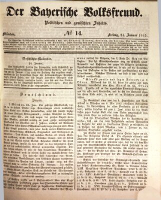 Der bayerische Volksfreund Freitag 24. Januar 1845