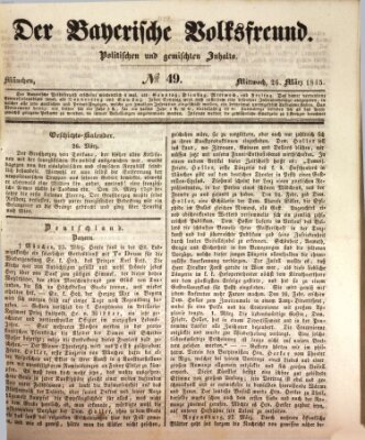 Der bayerische Volksfreund Mittwoch 26. März 1845