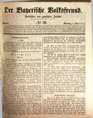 Der bayerische Volksfreund Dienstag 8. April 1845