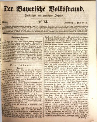 Der bayerische Volksfreund Mittwoch 7. Mai 1845