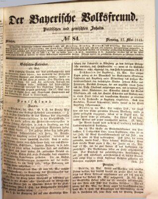 Der bayerische Volksfreund Dienstag 27. Mai 1845