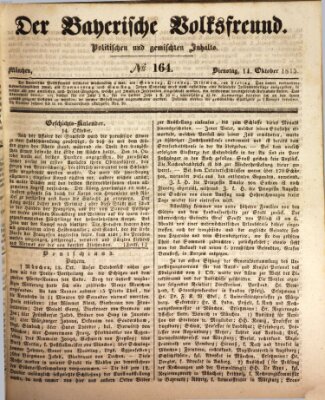 Der bayerische Volksfreund Dienstag 14. Oktober 1845